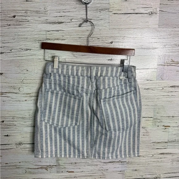 Billabong Blue and White Striped Pencil Skirt mini size 27 - Picture 6 of 6